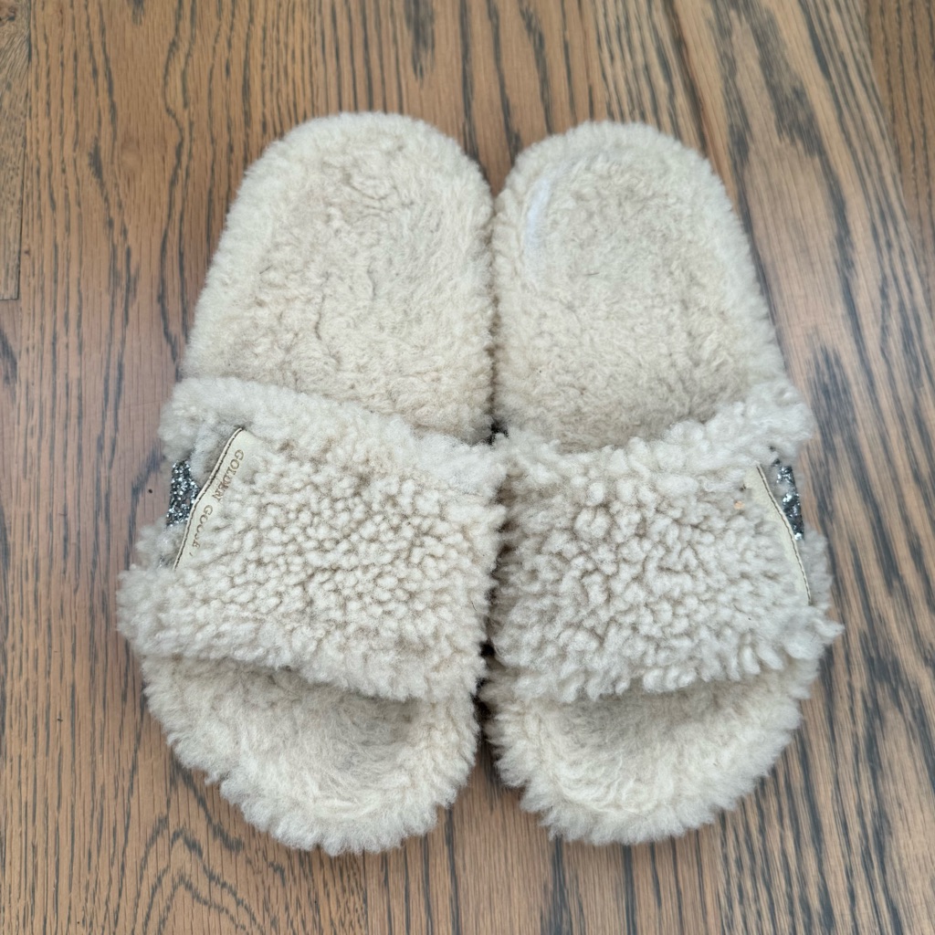 Golden Goose Sherpa Slides